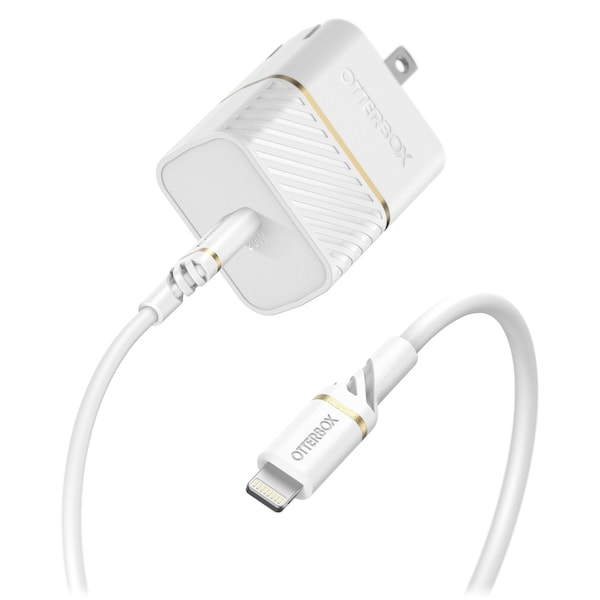 Otterbox Usb C Pd Wall Charger 20w And Usb C To Apple Lightning Cable 1m, Cloud Dust 78-81022 - main